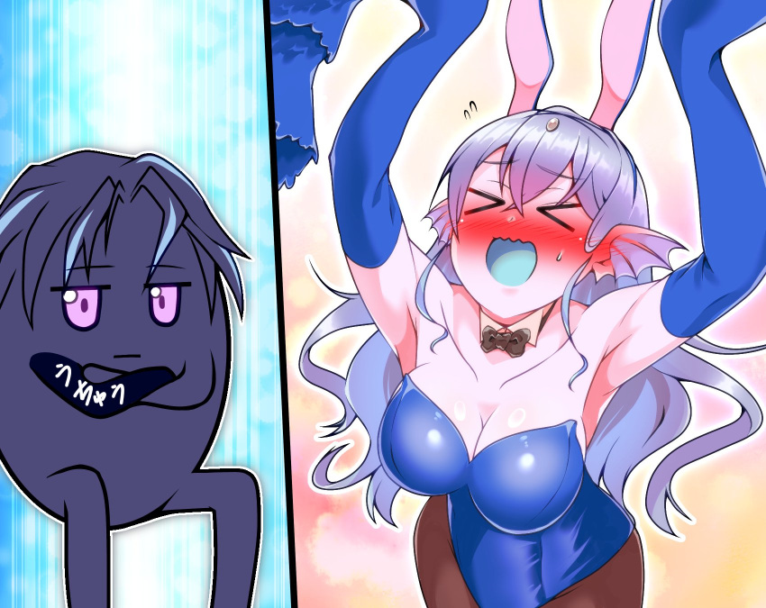 1girls bunnysuit duel_monster hyper_pibici mermaid png tearlaments_kitkallos yu-gi-oh!