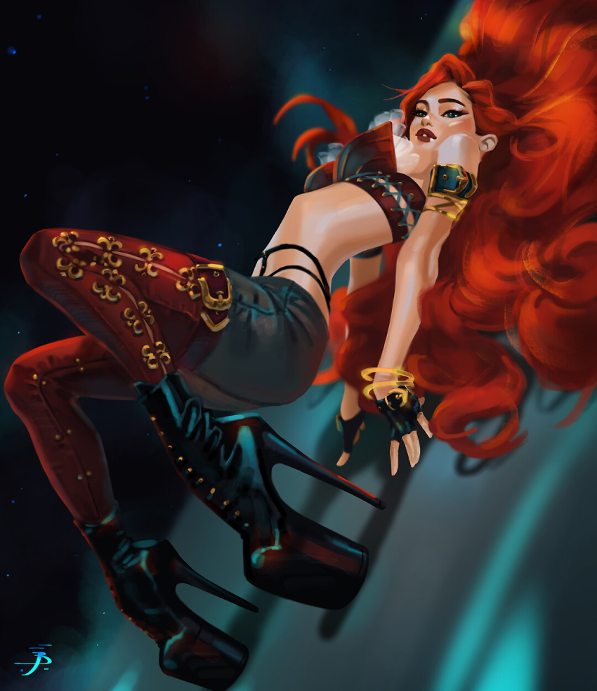 1girls female female_only high_heel_boots high_heels league_of_legends miss_fortune platform_heels solo solo_female tagme tattiart