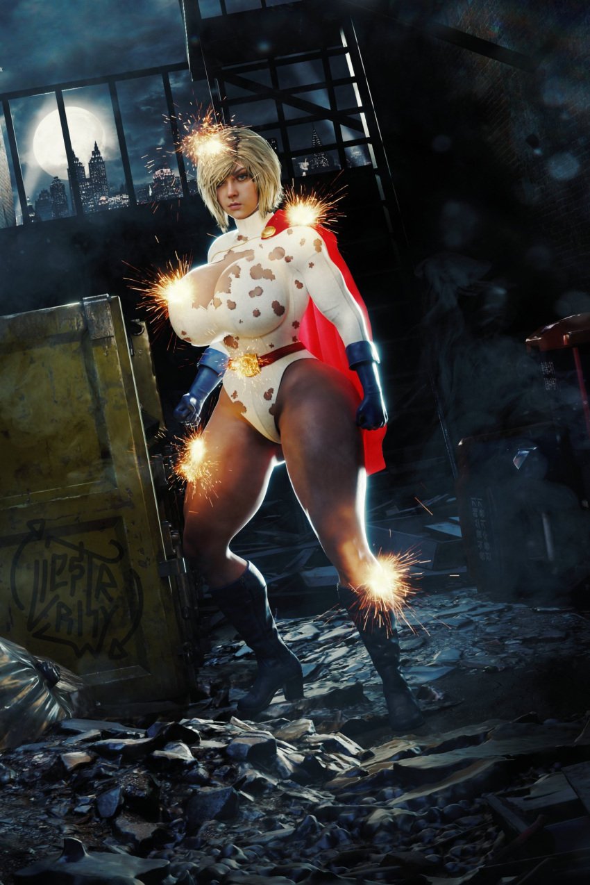 1girls 3d ass belt big_ass big_breasts big_butt blender blonde blonde_female blonde_hair blue_boots blue_eyes blue_gloves boots breasts butt cape city city_background city_nights curvy curvy_body curvy_female curvy_figure curvy_hips dc dc_comics detailed detailed_background female female_focus female_only garbage_bags gloves gunshot hourglass_figure huge_ass huge_breasts huge_butt huge_hips huge_lips injustice injustice_2 kara_zor-l karen_starr ladder large_ass large_breasts large_butt light-skinned_female light_skin looking_at_viewer moon moon_background night pale-skinned_female pale_skin power_girl realistic red_belt red_cape rhywlad ripped_clothes ripped_clothing serious serious_face shooting short_hair shot shotgun solo solo_female solo_focus superman_(series) thick_ass thick_thighs thighs voluptuous voluptuous_female white_suit wide_hips