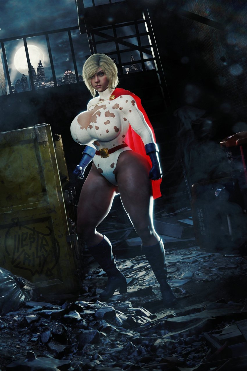 1girls 3d ass belt big_ass big_breasts big_butt blender blonde blonde_female blonde_hair blue_boots blue_eyes blue_gloves boots breasts butt cape city city_background city_nights curvy curvy_body curvy_female curvy_figure curvy_hips dc dc_comics detailed detailed_background female female_focus female_only garbage_bags gloves hourglass_figure huge_ass huge_breasts huge_butt huge_lips huge_thighs injustice injustice_2 kara_zor-l karen_starr ladder large_ass large_breasts large_butt light-skinned_female light_skin looking_at_viewer moon moon_background night pale-skinned_female pale_skin power_girl realistic red_belt red_cape rhywlad ripped_clothes ripped_clothing serious serious_face short_hair solo solo_female solo_focus superman_(series) thick_ass thick_thighs thighs voluptuous voluptuous_female white_suit wide_hips wide_thighs