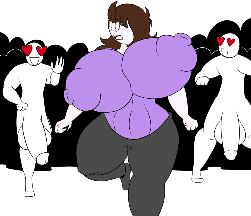 anon areola_bulge bulging_breasts bulging_nipples chasing crowd heart heart_eyes huge_breasts hyper hyper_areola hyper_balls hyper_breasts hyper_penis imminent_rape imminent_sex jaiden_animations jaiden_dittfach nipple_bulge scarecorrode tagme thick_thighs tight_belly tight_stomach youtube youtuber