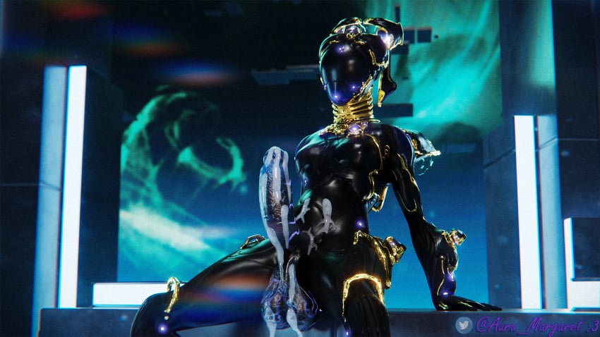 1futa 3d alien auramargaret big_penis cum cum_on_body faceless_forefront futa_only futanari helmet nova_(warframe) nova_prime penis sitting solo solo_futa tagme warframe