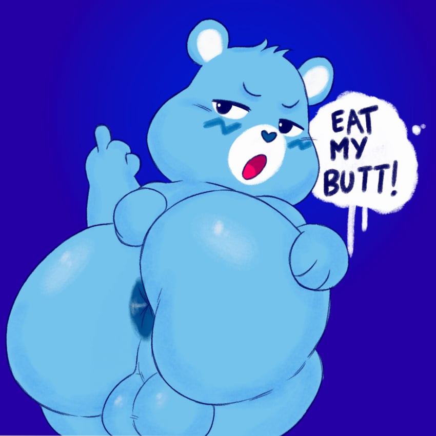 1boy anus ass balls bear big_ass care_bear care_bears filthyopossum grumpy grumpy_bear tagme wide_hips