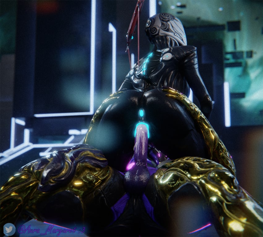 1futa 1girls 3d alien alien_girl ass auramargaret cum cum_in_pussy cum_inside female futa_on_female futanari hands_on_ass helmet riding saryn_(warframe) trinity_(warframe) trinity_strega warframe