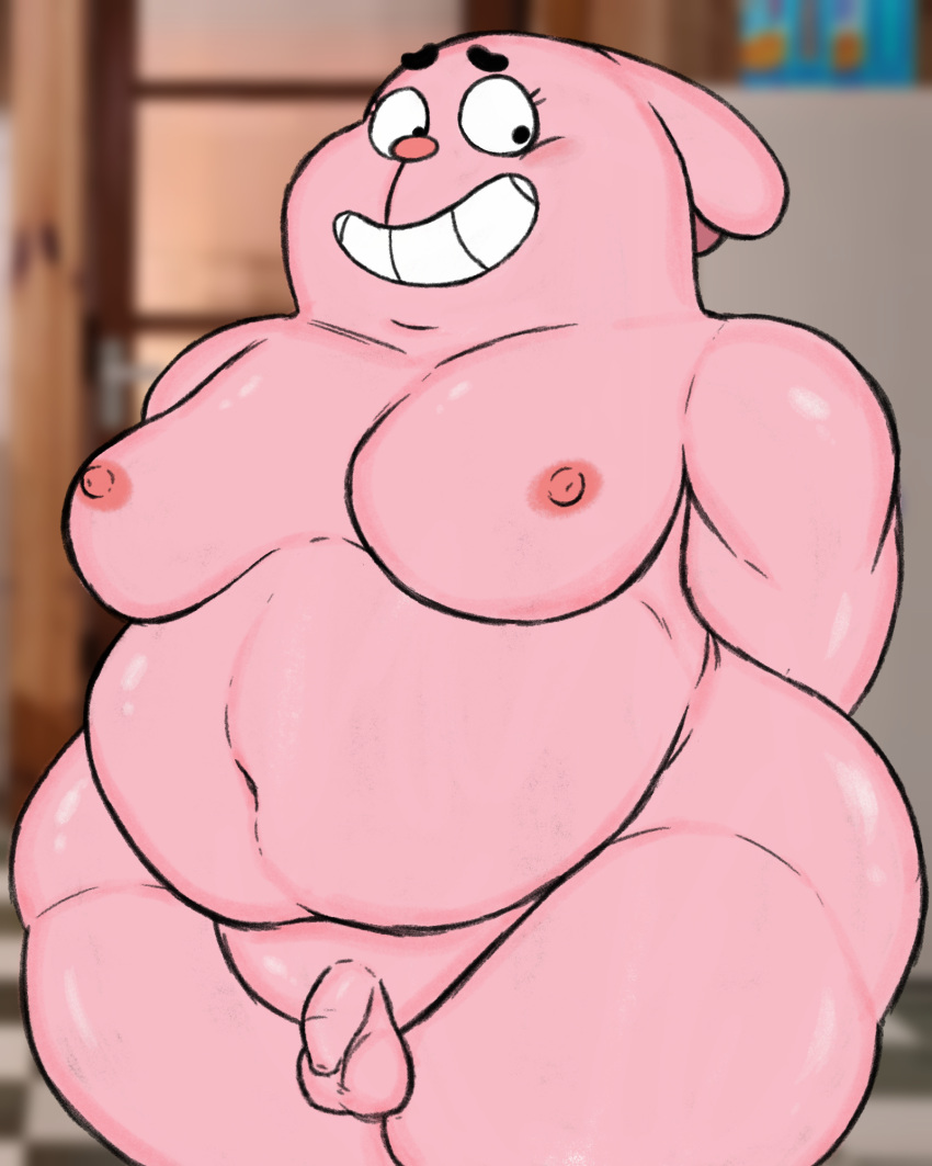 1boy fat filthyopossum male male_only moobs obese obese_male overweight overweight_male richard_watterson tagme the_amazing_world_of_gumball