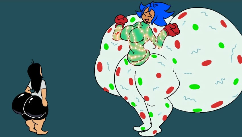 2girls ass_bigger_than_body ass_bigger_than_breasts ass_bigger_than_head ass_bigger_than_torso ass_built_separately big_breasts cgthiccart christmas colossal_ass enormous_ass gigantic_ass hyper hyper_ass hyper_hips long_hair massive_ass meat_wall_(body_type) nikki_(cgthiccart) short_hair tagme thick_thighs valentina_(cgthiccart) wide_hips