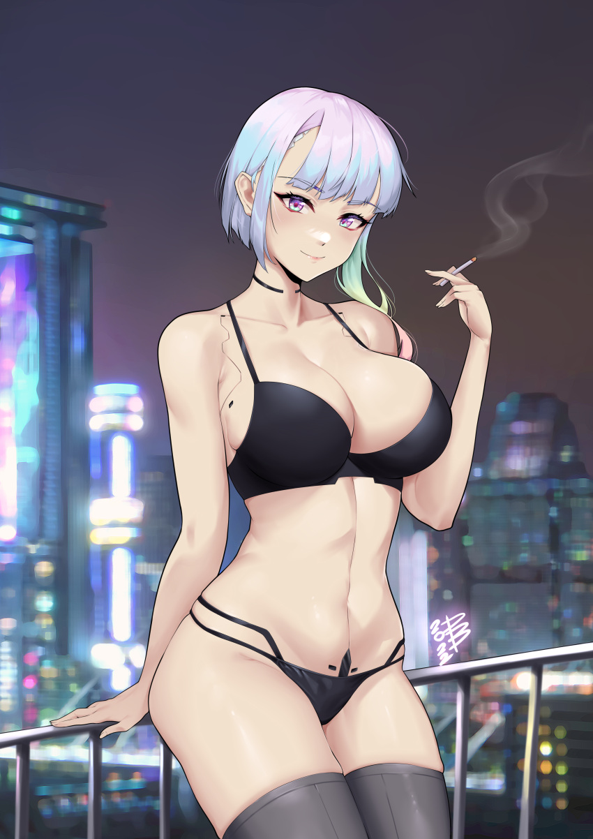 big_breasts cd_projekt_red cyberpunk:_edgerunners cyberpunk_2077 damodar female female_only lucyna_kushinada studio_trigger thick_ass thick_breasts thick_hips thick_thighs voluptuous