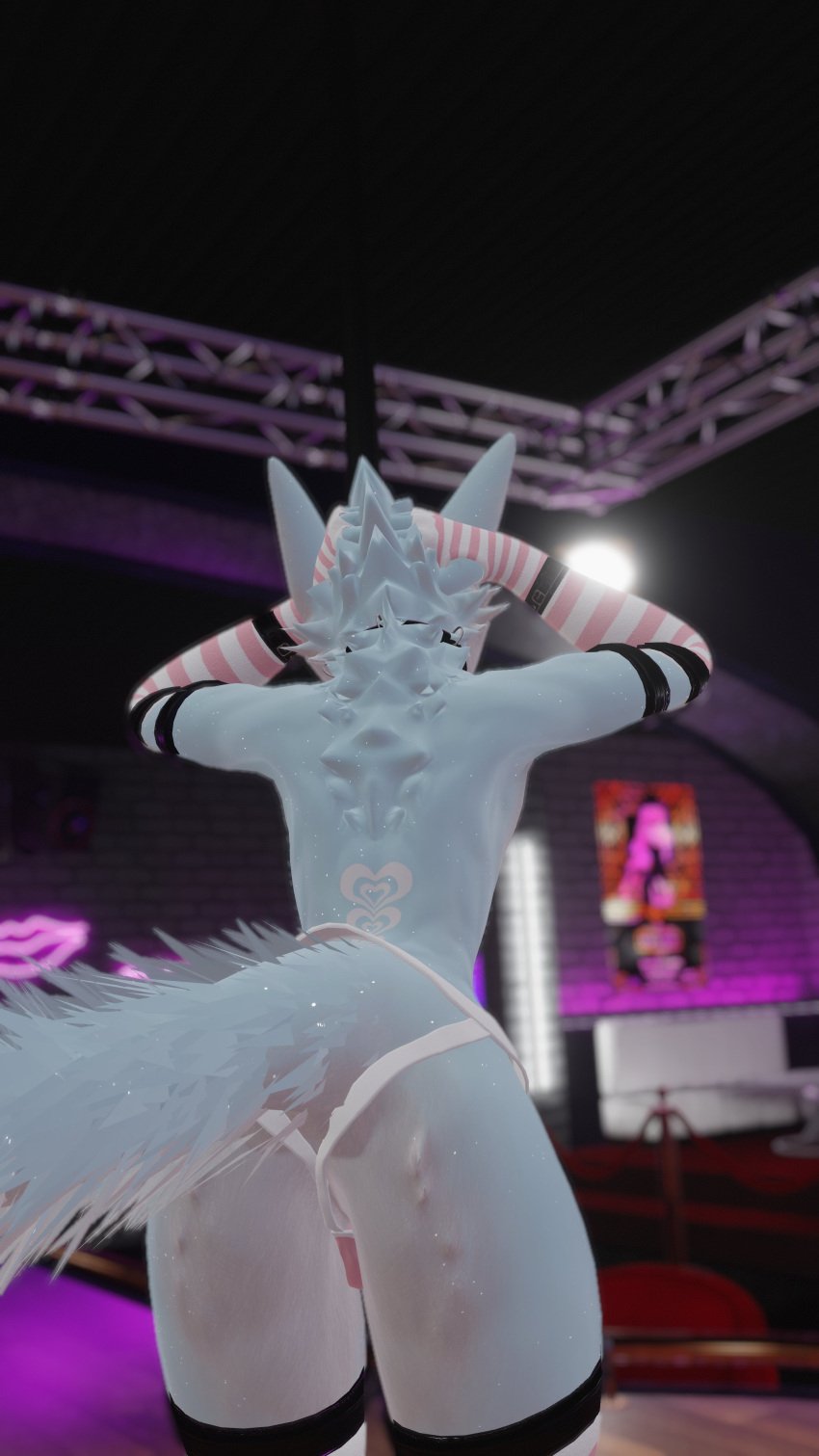 anthro anthro_only blue_fur canid canine fur furry_only light_belly male_only no_vanity rexouium tagme twitter url vr_media vrchat white_belly white_fur