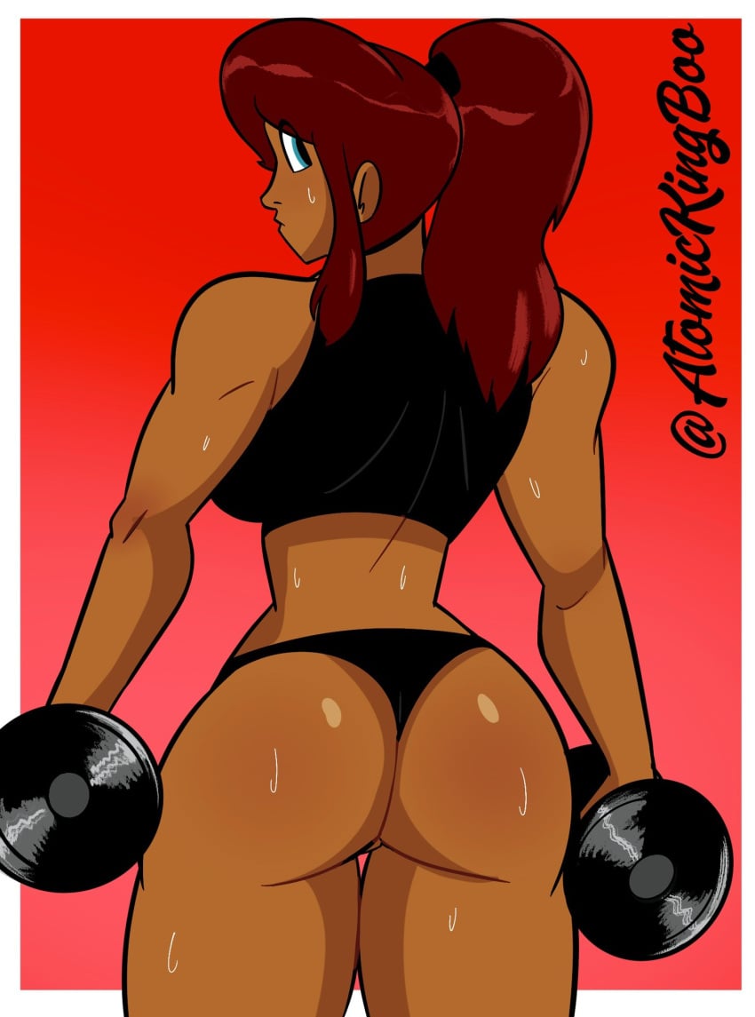 1girls artist_name athletic athletic_female atomickingboo breasts brown_body brown_skin bubble_butt bust busty curvy dark-skinned_female dark_skin digital_illustration female female_focus female_only hips hourglass_figure legs lips lipstick lower_body mature mature_female muscular original original_character paulinda_sherwoods red_hair reference_sheet solo thick_legs thick_thighs thighs toned toned_female upper_body voluptuous waist wide_hips