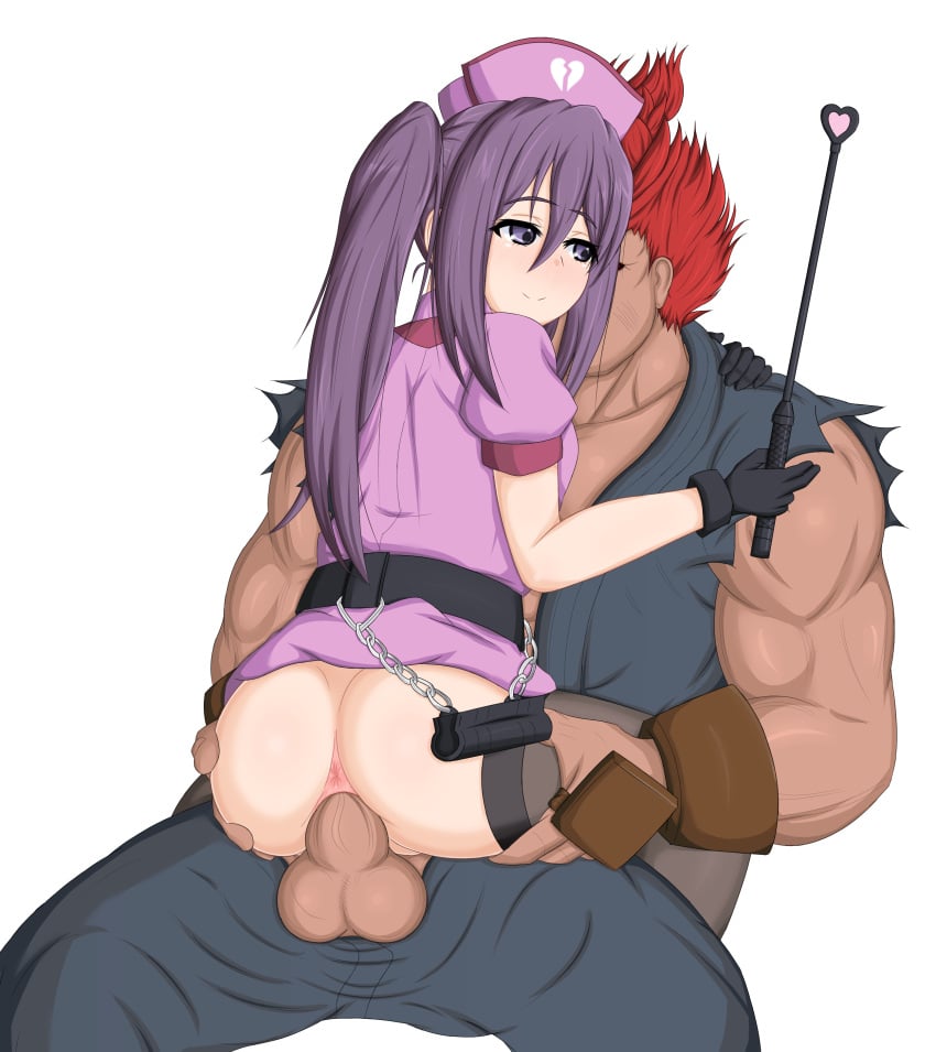 1boy 1girls absurdres adult adult_and_teenager age_difference akuma anus ass belt black_belt black_gloves black_thighhighs blush capcom chains crossover dougi dress fingerless_gloves gloves hat highres hug kouzaku_mitori leandroff5 long_hair mature mature_male muscular muscular_male no_panties nurse nurse_cap older_male older_man_and_teenage_girl older_penetrating_younger pink_dress purple_eyes purple_hair pussy red_hair riding_crop self_upload sex shirt size_difference sleeveless sleeveless_shirt smile straddling straight street_fighter teenage_girl teenager thighhighs to_aru_kagaku_no_railgun to_aru_majutsu_no_index torn_clothes torn_sleeves transparent_background twintails uncensored upright_straddle vaginal_penetration young younger_female