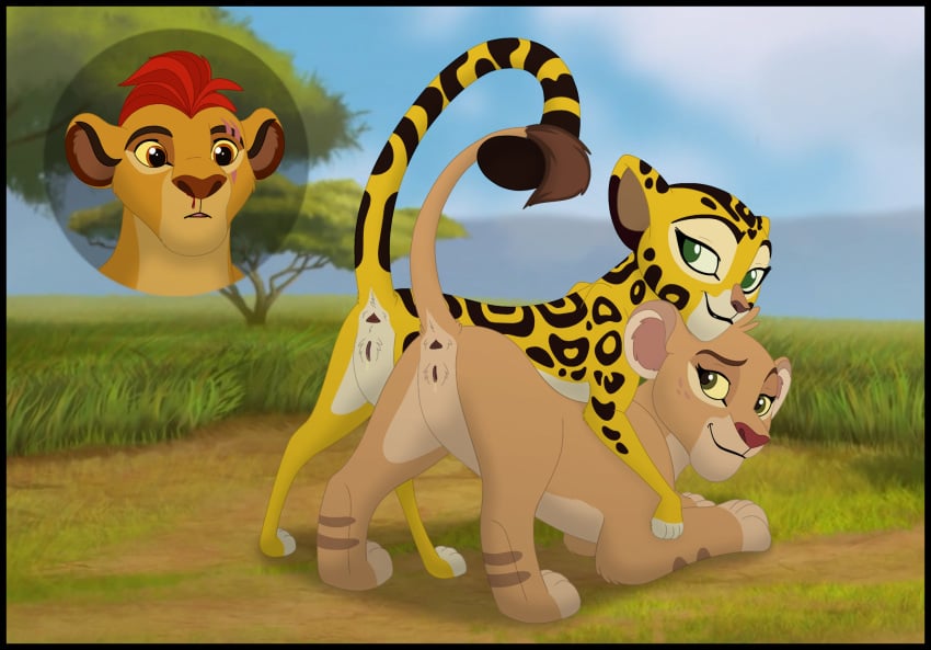 anus cheetah disney duo felid feline female feral fuli genitals hi_res kaion kion lion male male/female mammal pantherine presenting pussy the_lion_guard the_lion_king tiifu