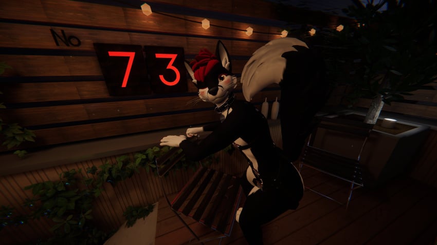 3d anthro anthro_only black_fur canid canine dark_fur fox fur furry furry_only light_belly male naughtyblackfox tagme twitter vr_media vrchat vrchat_avatar white_belly white_fur