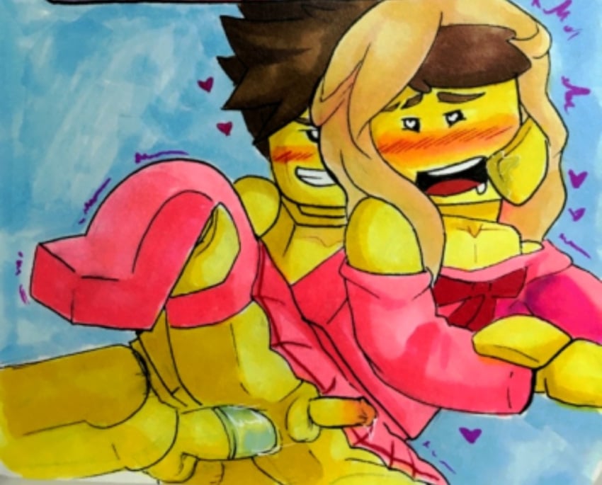 boy gay jay_(ninjago) kai_(ninjago) lego lego_anatomy ninjago toony yaoi yellow_penis yellow_skin