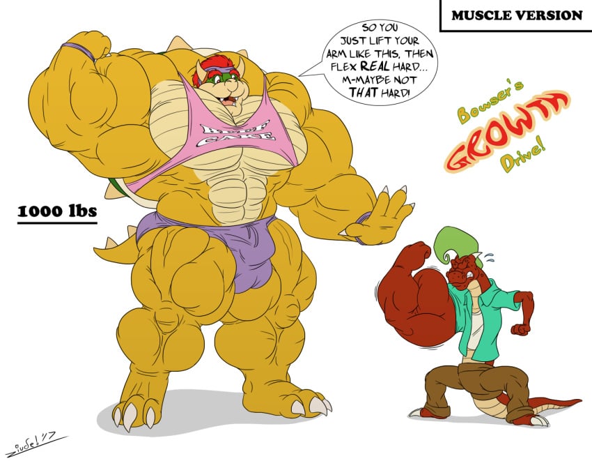 2boys abs biceps big_muscles bowser flexible hair huge_muscle juano large_muscles male male_only mario_(series) muscles muscular muscular_arms muscular_legs muscular_male muscular_thighs nintendo pecs red_hair