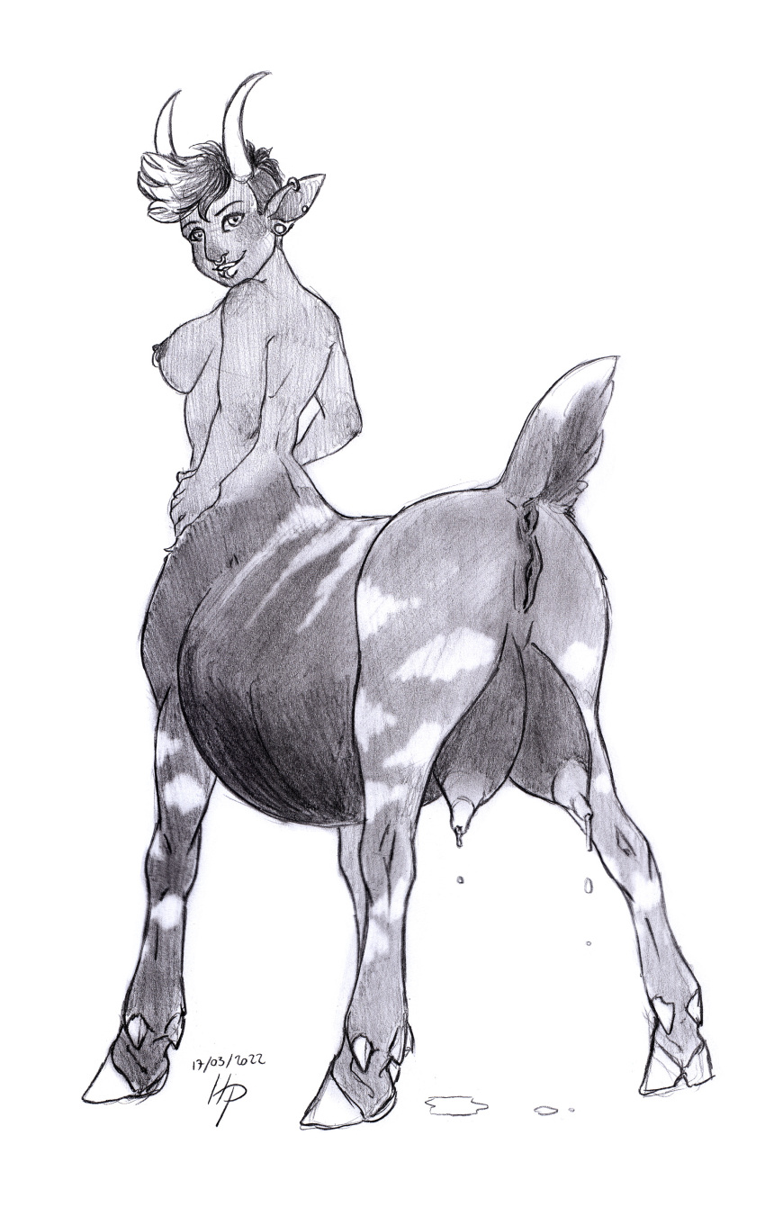 absurd_res anatomically_correct anatomically_correct_genitalia anatomically_correct_pussy animal_genitalia animal_genitalia_on_humanoid animal_humanoid anus ass bodily_fluids bovid caprine centaur equid equid_taur female fur genitals goat hair hi_res hooves horn horse_anus_on_humanoid horse_pussy_on_humanoid humanoid humanoid_taur inviting kevira065 lactating leaking looking_at_viewer looking_back mammal mammal_taur piercing pregnant pregnant_female presenting presenting_hindquarters presenting_pussy pussy raised_tail short_hair solo striped_body striped_fur stripes tail tail_tuft taur teats tuft udder_lactation udders