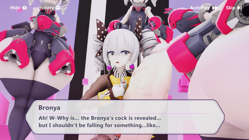 1futa 3d 3girls ass big_ass big_penis bronya_zaychik clone clonecest clones coaxel english_text futanari gigantic_penis hair_ribbon honkai_impact_3rd huge_penis legwear leotard penis penis_awe red_eyes ribbon ribbons selfcest small_breasts text text_box thick_thighs thighhighs twintails uncensored white_eyes white_hair wide_hips young