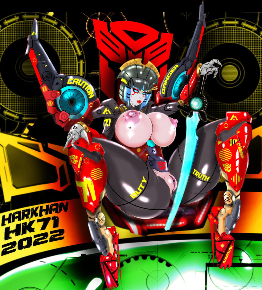 1girls alien alien_girl big_boobs big_breasts bimbo bimbo_robot_girl blue_eyes boobs breasts busty clitoris female female_only harkhan high_heels huge_breasts nipples pink_nipples pubic_tattoo pussy pussy_lips red_high_heels red_lipstick robot robot_girl robot_humanoid solo solo_female sword thick_thighs tits transformers vagina windblade wings