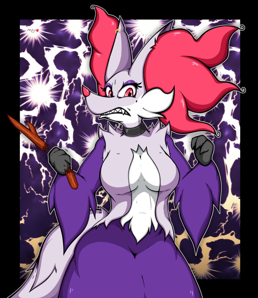 big_breasts breasts delphox female furry mahoxy mahoxy_(artist) pokémon_(species) pokemon shiny_pokemon