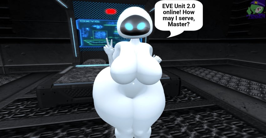 big_breasts breasts disney eve_(wall-e) female pixar tagme text wall-e zer0264