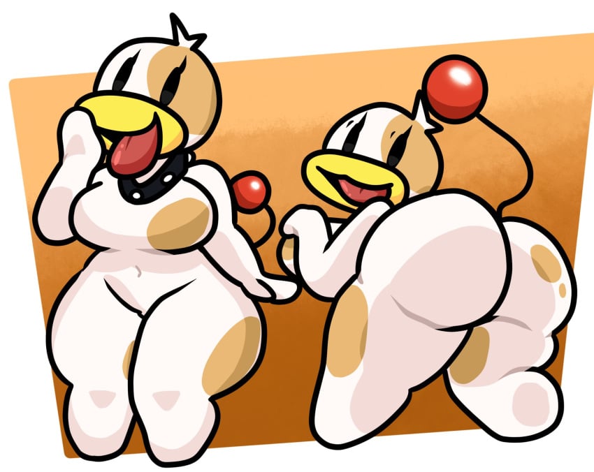 anthro big_ass big_breasts breasts bubble_butt female female_only lewdewott mario_(series) nintendo poochy tagme