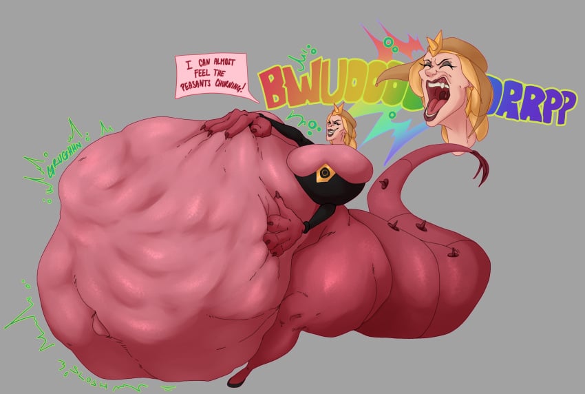 1girls absurd_res ambiguous_prey bartok_the_magnificent bbw belly big_belly big_breasts big_butt breasts burp burping butt don_bluth dragon female female_pred half_dragon hi_res huge_belly human hybrid implied_vore ludmilla_(bartok) open_mouth overweight overweight_female round_belly soft_vore species_transformation stomach stomach_bulge teeth transformation uvula vore yoackeheim