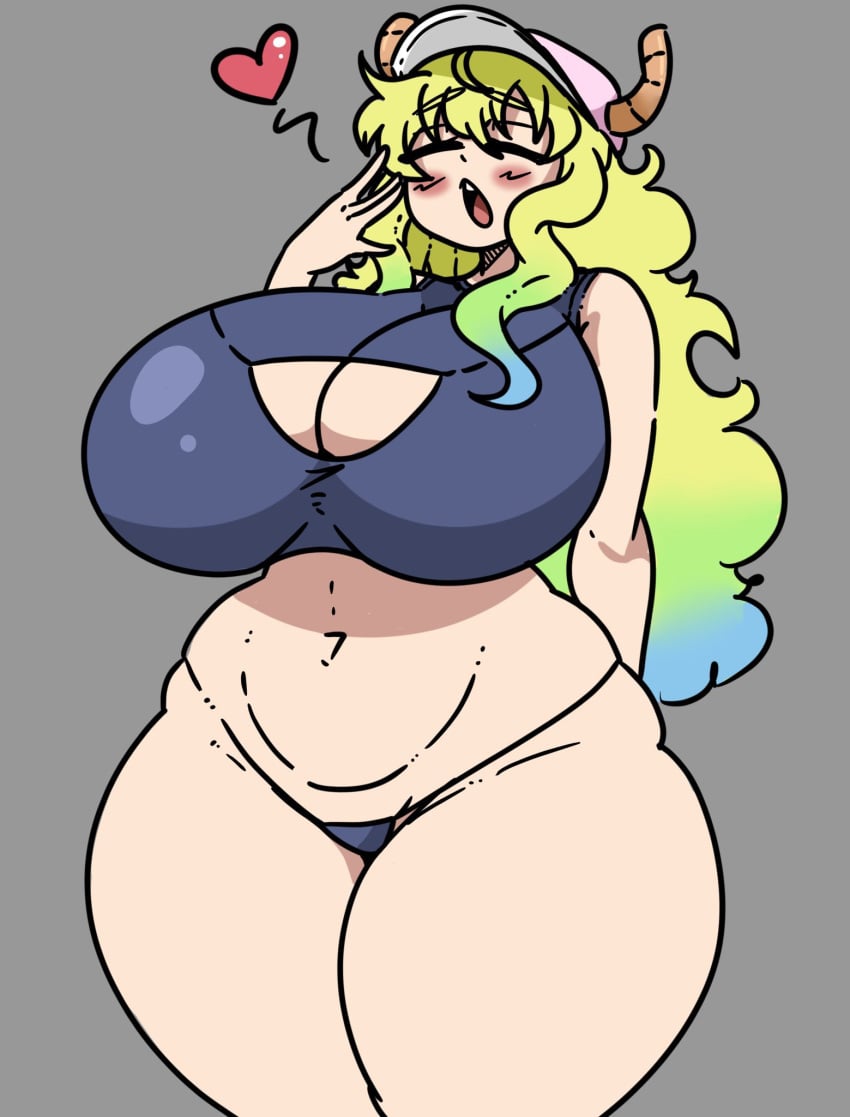 1girls big_breasts breasts closed_eyes female female_only hat horns huge_breasts inakotho lucoa lucoa_(maidragon) miss_kobayashi's_dragon_maid multicolored_hair quetzalcoatl_(dragon_maid) solo solo_female thick_thighs thighs