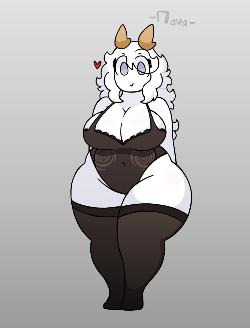 big_ass big_breast big_butt big_thighs deer deer_girl deer_horns demon demon_girl demon_horns kay_(srnava) milf oc srnava thick thick_ass thick_hips thick_legs thick_thighs underwear white_body white_hair