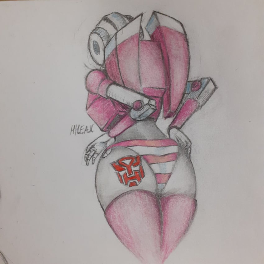 1girls alien alien_girl arcee arcee_(g1) autobot_insignia female female_only halvovh robot robot_girl robot_humanoid solo solo_female tattoo transformers transformers_g1