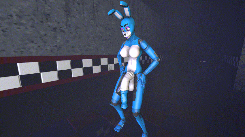 3d 720p animated balls big_balls big_penis bonnie_(fnaf) breasts equine_penis erection five_nights_at_freddy's freekiller futa_only futanari looking_at_penis looking_down penis