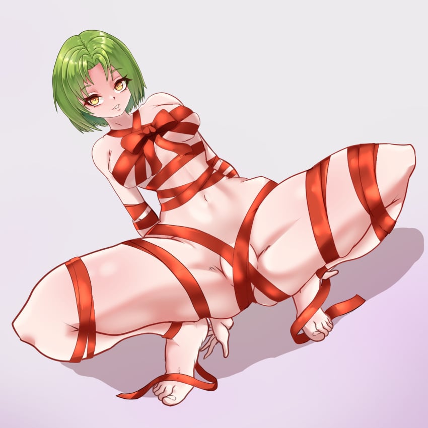 1girls bending_backwards bow breasts brown_eyes colombian covered_breasts covered_nipples covered_pussy female female_only gift green_hair hispanic hispanic_virtual_youtuber latam_virtual_youtuber light-skinned_female light_skin looking_at_viewer miyako_noh nude nude_female open_legs presenting_pussy pussy red_bow ribbon ribbon_bondage ribbons ryumi ryumivt short_hair sitting_on_feet solo_female spread_legs squatting twitch twitch.tv vaginal virtual_youtuber vtuber yellow_eyes youtube youtube_hispanic