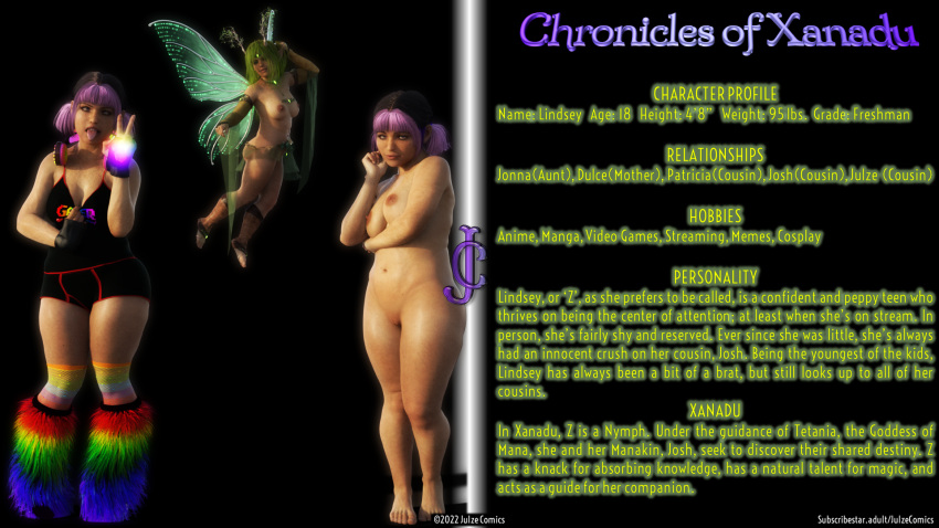 3d 3girls ahe_gao bloom breasts chronicles_of_xanadu daz3d fairy female female_only hairless_pussy julze_comics lindsey_(chronicles_of_xanadu) nudity original_character peace_sign pink_hair profile shortstack smaller_female streamer transparent_clothing victory_sign wings