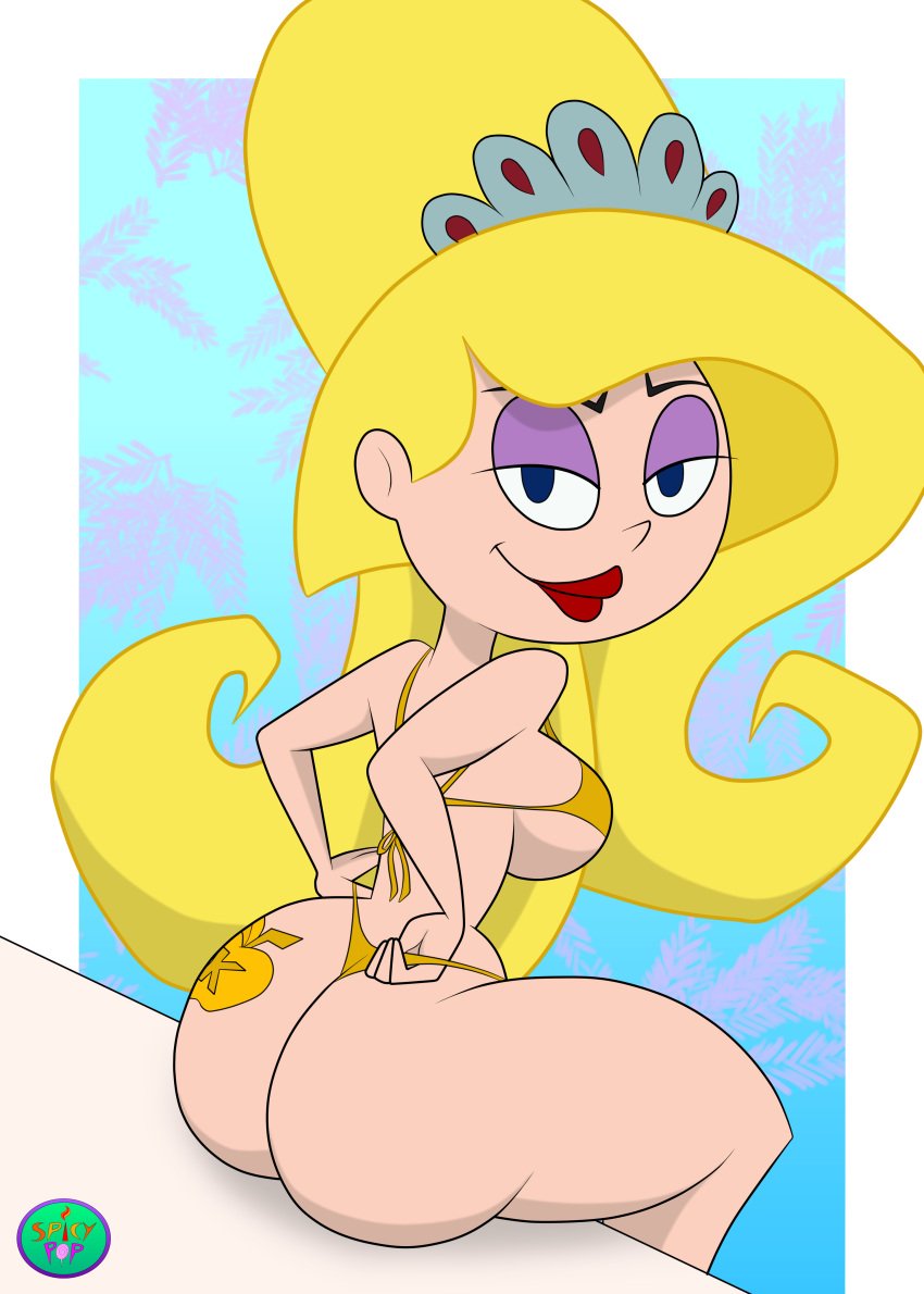 1girls big_ass big_butt bikini blonde_hair cartoon_network eris_(billy_and_mandy) fat_ass light-skinned_female light_skin long_hair looking_at_viewer spicypop the_grim_adventures_of_billy_and_mandy wide_hips