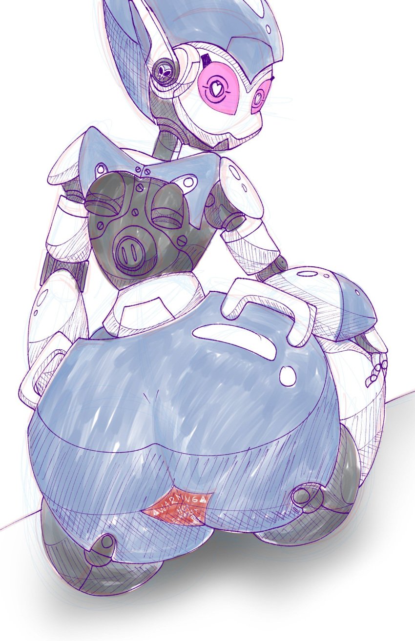 ass big_ass big_butt blue_body cyberskunk decal_on_ass female female_focus female_only handles handles_on_hips heart heart-shaped_pupils looking_at_viewer looking_back purple_eyes purple_sclera robot robot_girl robot_humanoid sex_robot sitting sketch solo solo_female solo_focus sticker thick thick_ass thick_thighs thighs two_tone_body white_body zone-tron