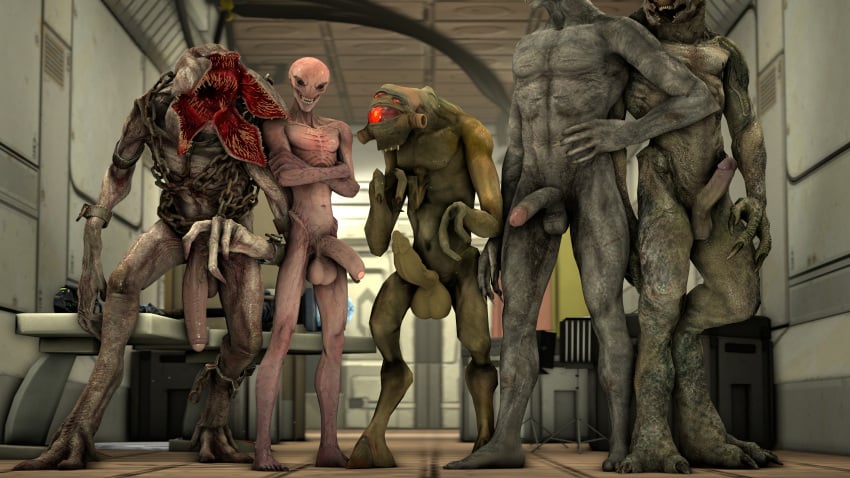 16:9 2_fingers 2_toes 3_arms 3_fingers 3d 3d_(artwork) 4_toes 4k 5_fingers 5_toes abs absurd_res alien alien_humanoid athletic athletic_humanoid athletic_male balls big_balls big_penis black_sclera brown_body brown_skin capcom casual chains claws comparing comparing_penis crossed_arms crossover cuff_(restraint) dead_by_daylight demogorgon detailed_background dicks_out digital_media_(artwork) digitigrade erection feet finger_claws fingers firearm flaccid foreskin gaping_mouth genitals glans green_body green_skin grey_body grey_skin grin group gun half-life halo_(series) hammer hand_on_hip hand_on_leg hand_on_thigh handgun hi_res hooves humanoid humanoid_genitalia humanoid_penis inside long_penis looking_at_another looking_at_viewer male male/male margevonn melee_weapon microsoft monster monstrous_humanoid mostly_nude mrdr multi_arm multi_limb muscular muscular_humanoid muscular_male nails navel nightmare_husbando no_pupils not_furry nude nudist open_mouth pecs penis penis_size_difference pistol plantigrade pose presenting presenting_balls presenting_penis ranged_weapon red_eyes red_sclera regenerator_(resident_evil) resident_evil restraints retracted_foreskin sangheili sectoid shackles shackles_only sharp_claws sharp_teeth size_difference skinny slim smile source_filmmaker standing stranger_things tall tan_body tan_skin teeth thick_penis toe_claws toenails toes tools unguligrade unusual_anatomy urethra valve video_games vortigaunt weapon widescreen x-com xbox_game_studios