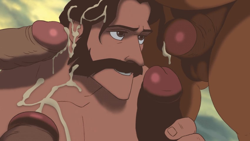 animasanimus cum cum_on_face gay john_clayton male male_focus male_only tagme tarzan's_father tarzan_(1999_film) yaoi