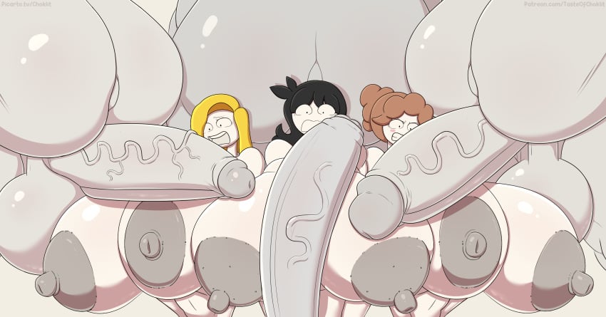 3boys 3girls big_nipples brysons_mom fat_man gigantic_breasts haminations huge_breasts hyper hyper_balls hyper_breasts hyper_penis jaiden_animations jaidens_mom james_mom_(oddballs) louise_(oddballs) milf offscreen_male penis suprised tasteofchoklit unseen_character unseen_male_face youtube