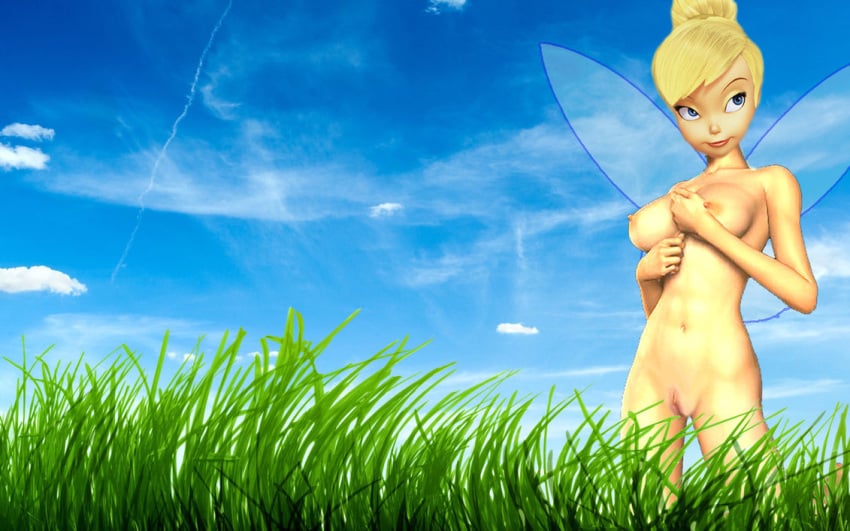 1girls 3d disney disney_fairies fairy fairy_wings nipples peter_pan_(disney) plus9db996 tagme tinker_bell tinker_bell_1