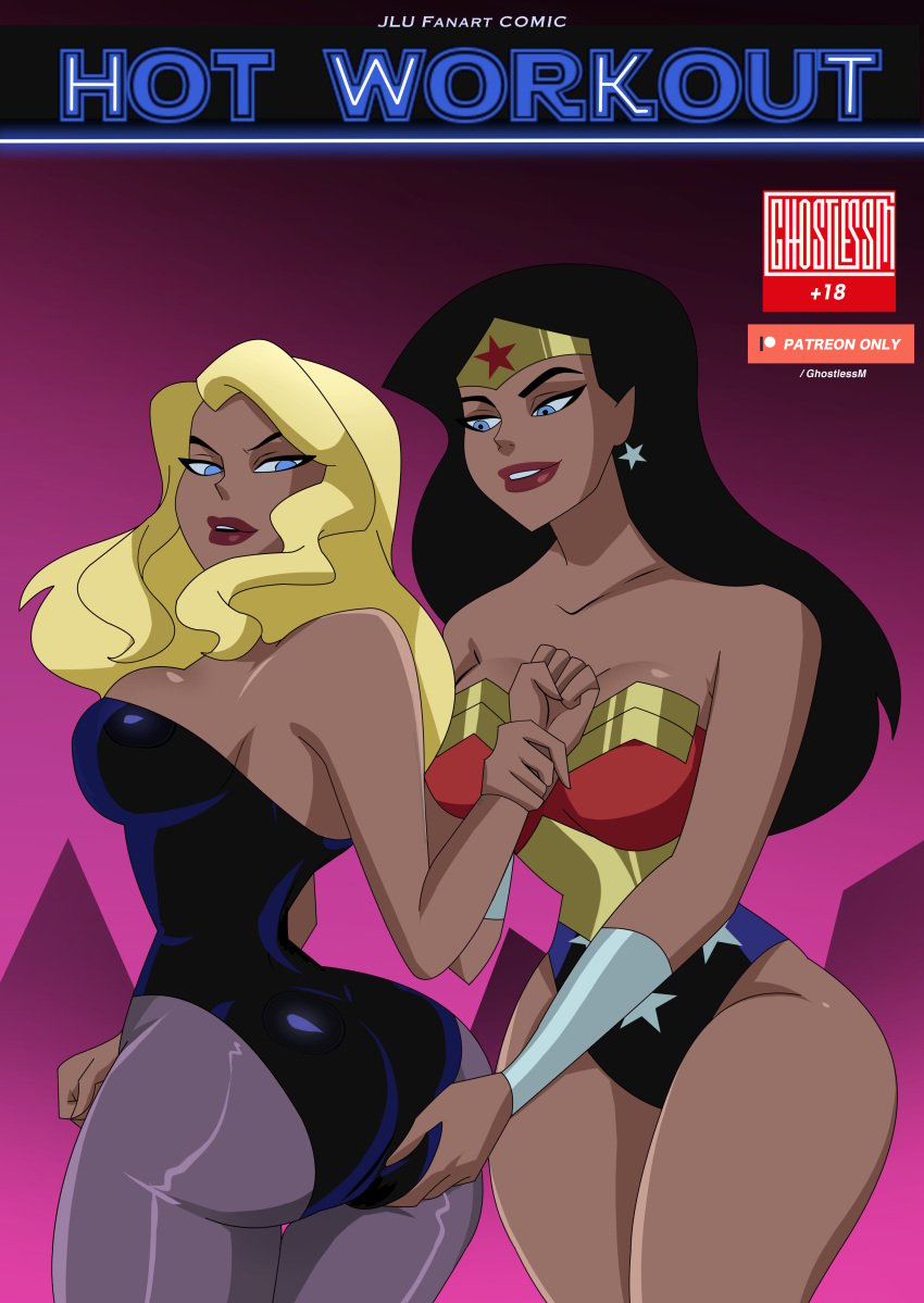 2d 2girls accurate_art_style amazon ass ass_grab athletic athletic_female big_breasts black_canary black_hair blonde_female blonde_hair blue_eyes bubble_ass bubble_butt bust busty cleavage curvy curvy_figure dc_comics dcau demigoddess diana_prince dinah_lance female female_only fit fit_female ghostlessm grabbing_ass green_arrow_(series) heroine hips hourglass_figure huge_breasts justice_league justice_league_unlimited large_breasts legs light-skinned_female lips long_hair metahuman multiple_girls princess star_earrings superhero superheroine themysciran thick_ass thick_legs thick_thighs thighs voluptuous waist watermark wide_hips wonder_woman wonder_woman_(series) yuri