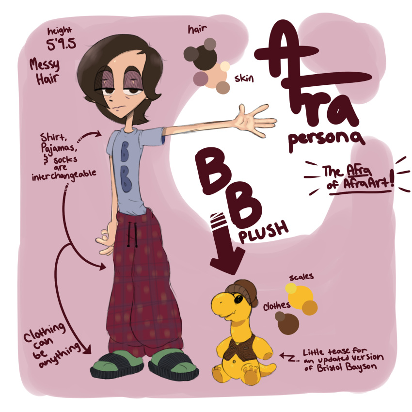 1boy afra afraart femboy male model_sheet oc original_character pajama_pants reference_sheet self_insert