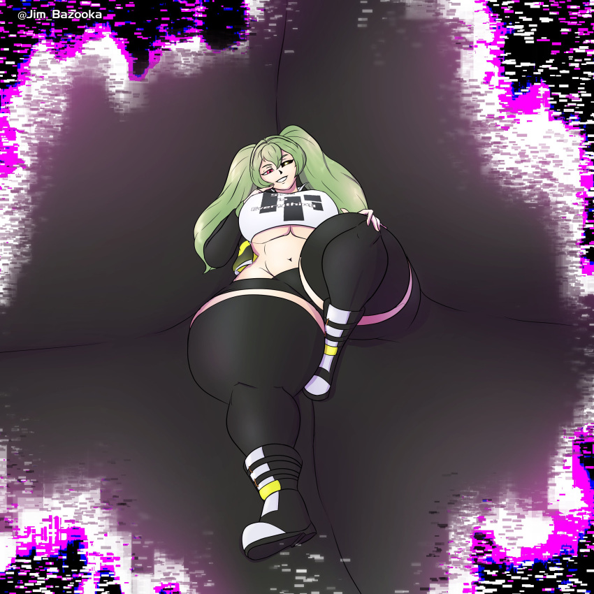 1girls ass_bigger_than_body ass_bigger_than_breasts ass_bigger_than_head ass_bigger_than_torso big_breasts carlosgizza colossal_ass corrupted enormous_ass gigantic_ass green_hair huge_breasts hyper hyper_ass hyper_hips izaro_(carlosgizza) long_hair looking_at_viewer massive_ass tagme wide_hips