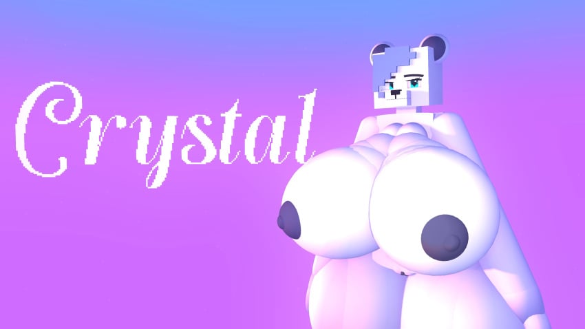 1girls 3d 3d_(artwork) anthro anthrofied breasts cubanapple fan_character female female_only hyper hyper_breasts minecraft nude nude_female polar_bear polar_bear_(minecraft) white_body white_fur white_hair