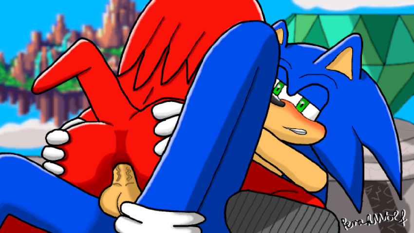 anal anal_sex ass balls blush duo echidna eulipotyphlan gay gay_sex genitals hedgehog knuckles_the_echidna male male/male male_only mammal monotreme penetration penis perakwolf sega sex sonic_(series) sonic_the_hedgehog sonic_the_hedgehog_(series) sonknux