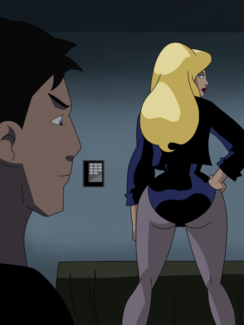 black_canary conner_kent dc dc_comics green_arrow_(series) hourglass_figure kon-el male/female staring_at_ass straight superboy superman_(series) wide_hips xcdeviant