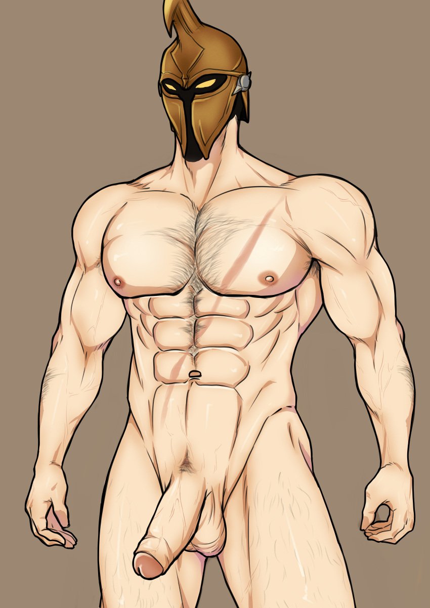 1boy abs aisaki_ph2 aisakiph bara big_nipples big_penis censored_pussy cock hairy hairy_chest hairy_male league_of_legends league_of_legends:_wild_rift male_only manhua manhwa muscle muscular muscular_male nipple_bulge nipples pantheon penis