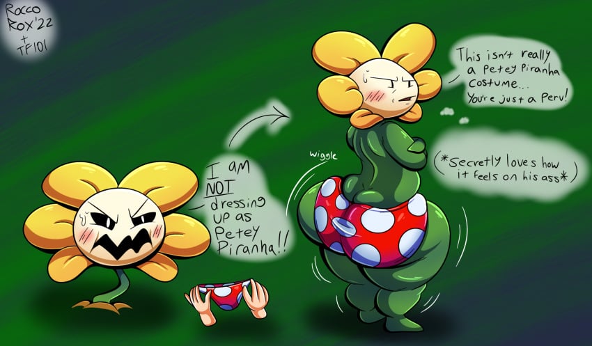 1boy 2d ass balls big_ass blush bubble_ass bubble_butt butt femboy feminine_male flower flowey_the_flower flowey_with_nothing_else_but_a_massive_ass gay huge_ass huge_butt male male_only mario_(series) mentioned_character petey_piranha piranha_plant plantie roccorox shortstack super_mario_sunshine sweat tagme tepigfan101 text thick_ass thick_thighs toby_fox undertale undertale_(series)