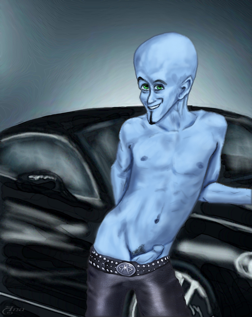 10s 1boy 2010s 2011 2011s alien alien_only anawind_bezum dreamworks male male_only megamind megamind_(character) paramount_pictures solo topless topless_male