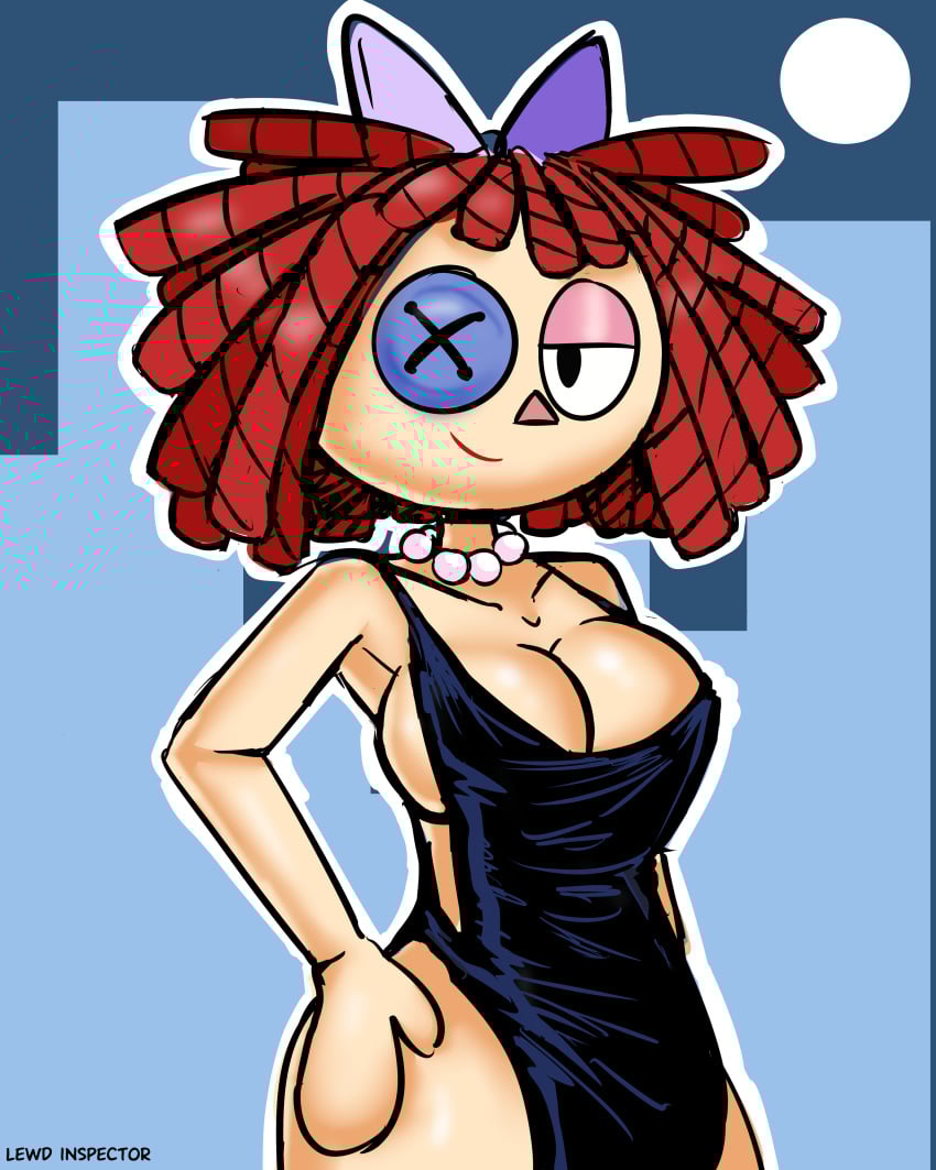 dress lewd_inspector ragatha_(the_amazing_digital_circus) solo_female the_amazing_digital_circus