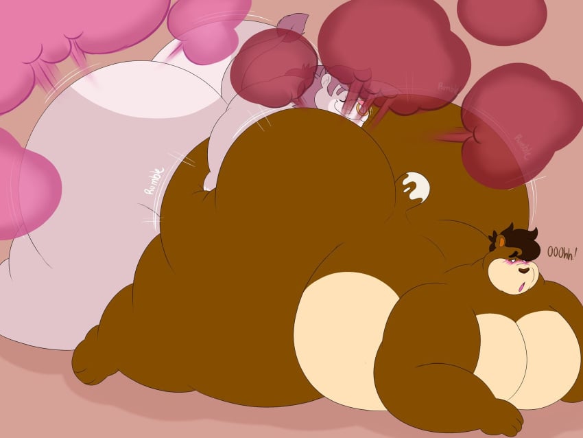 bear blush blush_lines cinna_(megacoolbear) fart fart_cloud fart_fetish farting farting_in_face farting_on_another furry grabbing_ass lion megacoolbear_(artist) sniffing sniffing_ass sniffing_farts