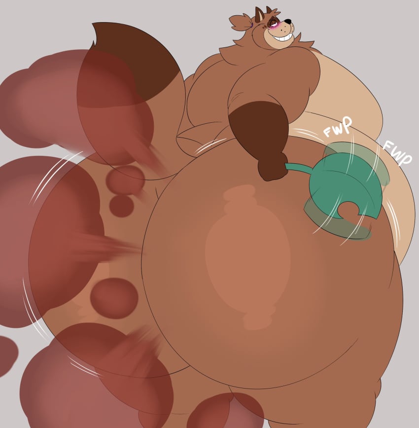 ass_bigger_than_head big_ass blush blush_lines chubby fart fart_cloud fart_everywhere fart_fetish farting fat fat_male fat_man furry gay megacoolbear_(artist) tanuki tanuki_humanoid