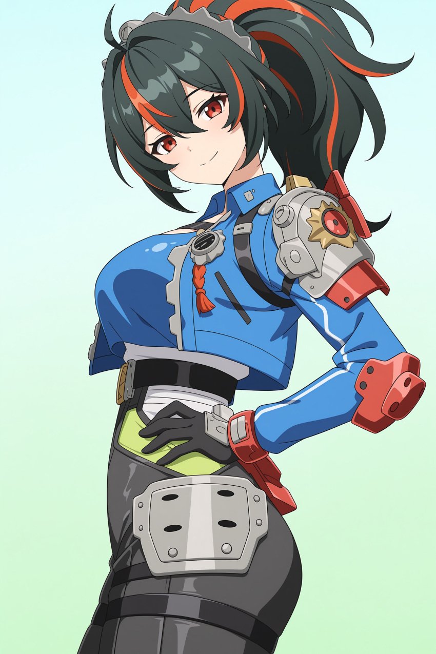 1girls ai_generated female female_focus female_only hoyoverse light-skinned_female light_skin mihoyo mihoyo_technology_(shanghai)_co._ltd. new_eridu_public_security solo solo_female solo_focus zenless_zone_zero zhu_yuan